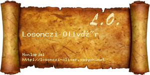 Losonczi Olivér névjegykártya